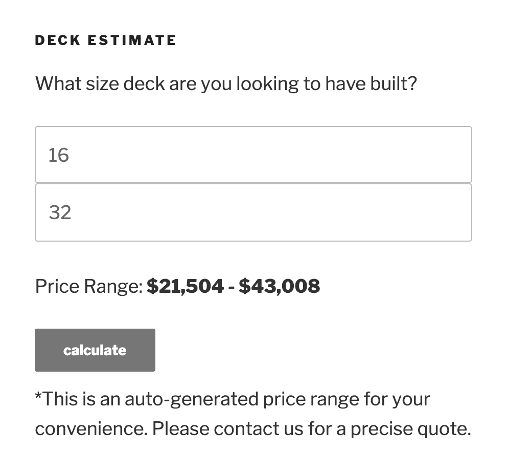 RoughEst Cost Per Square Foot Calculator