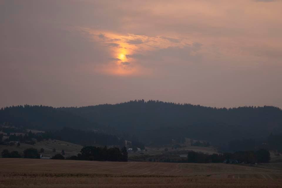 2018 wildfire smoke in Spokane